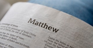 bible open to book of Matthew