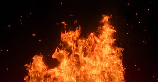 A large fire