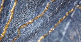 Gold running through stone