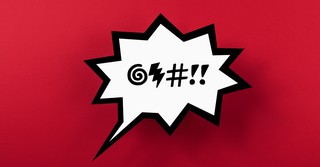 A speech bubble illustrating swear words