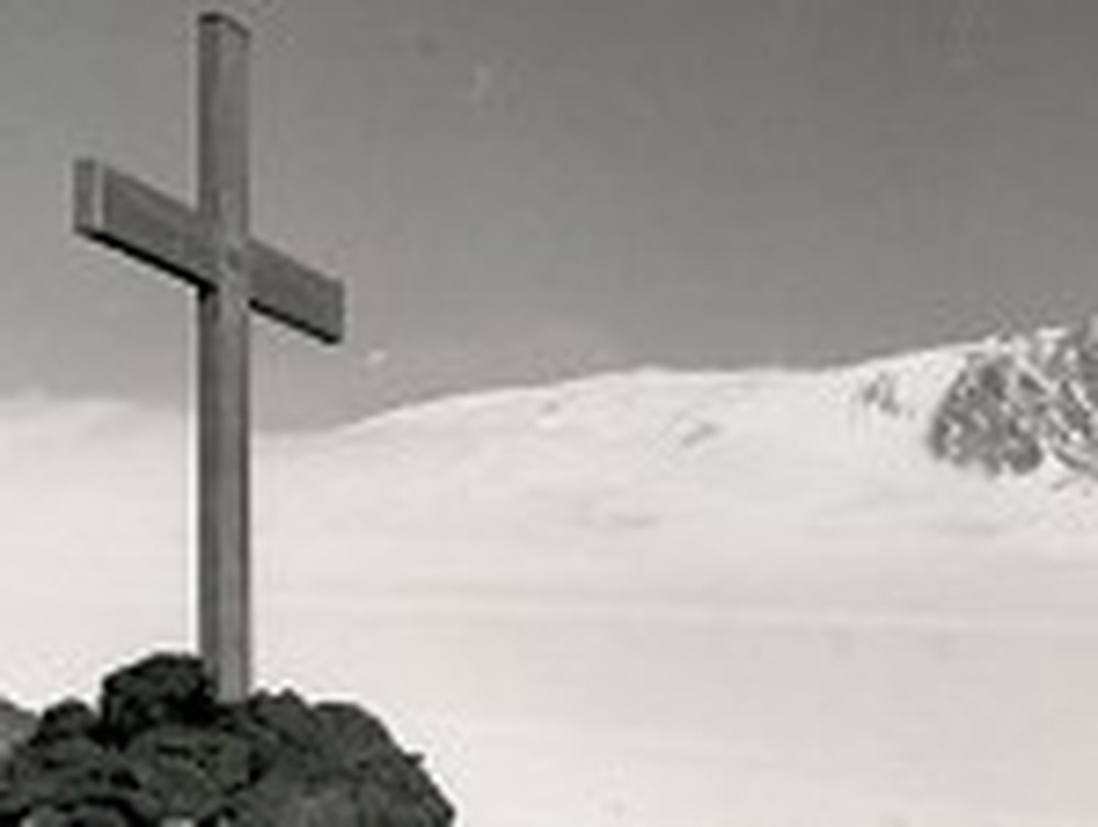 Cross With a Mountain in the Distance
