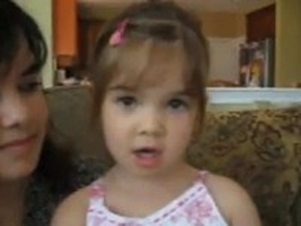 Adorable 3 Year Old Sings Amazing Grace