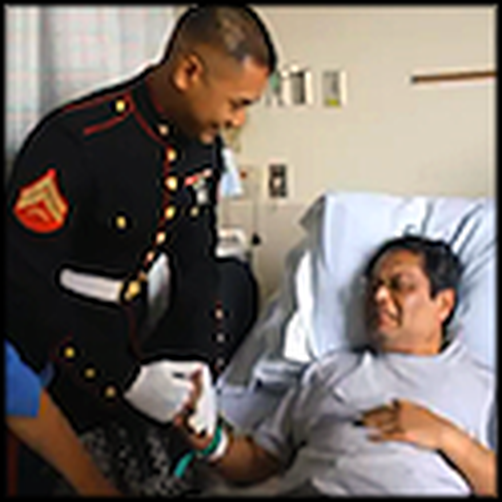 US Marine Surprises his Sick Father in the Hospital
