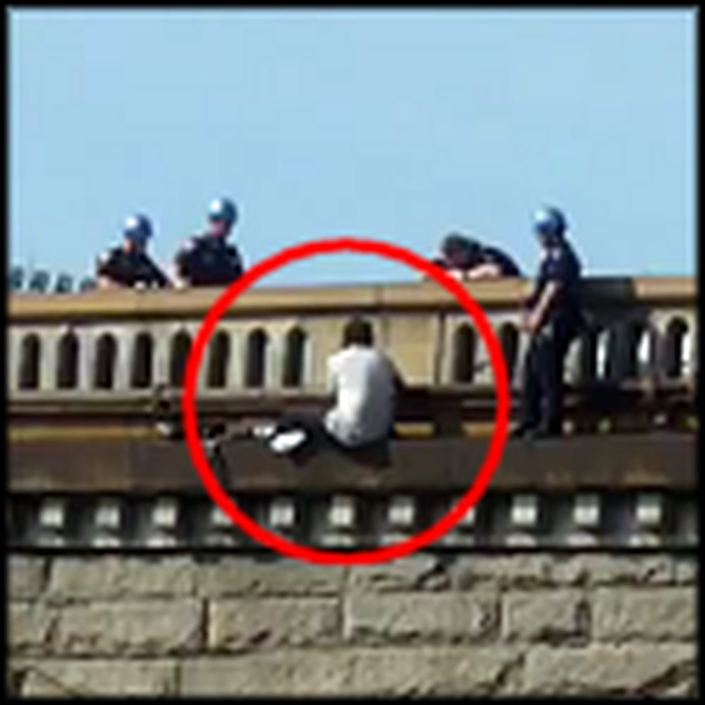 Police Officers Save a Suicidal Man on the Brooklyn Bridge