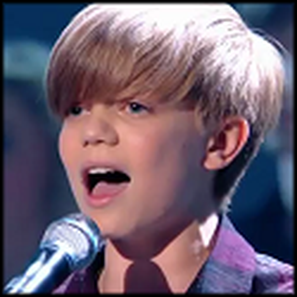 13 Year Old Boy with an Amazing Voice Sings Because of You