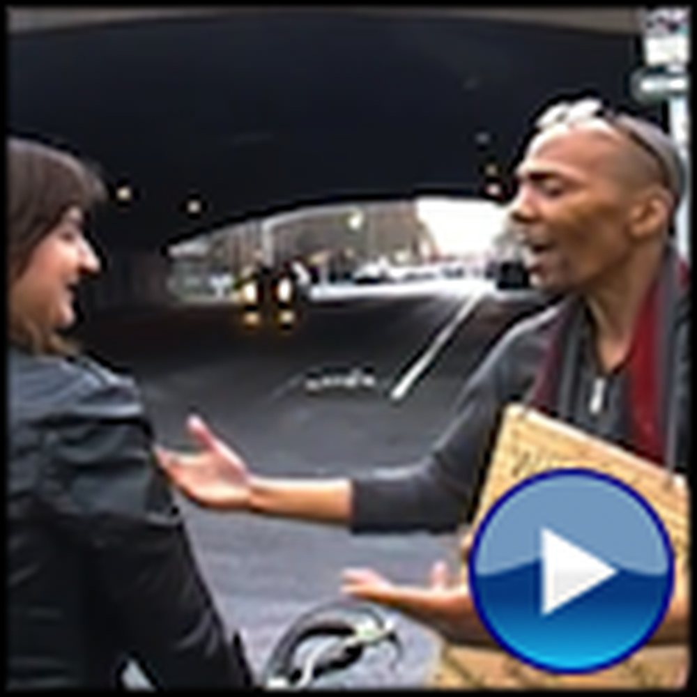 Homeless Man with a Great Voice Sings to a Woman