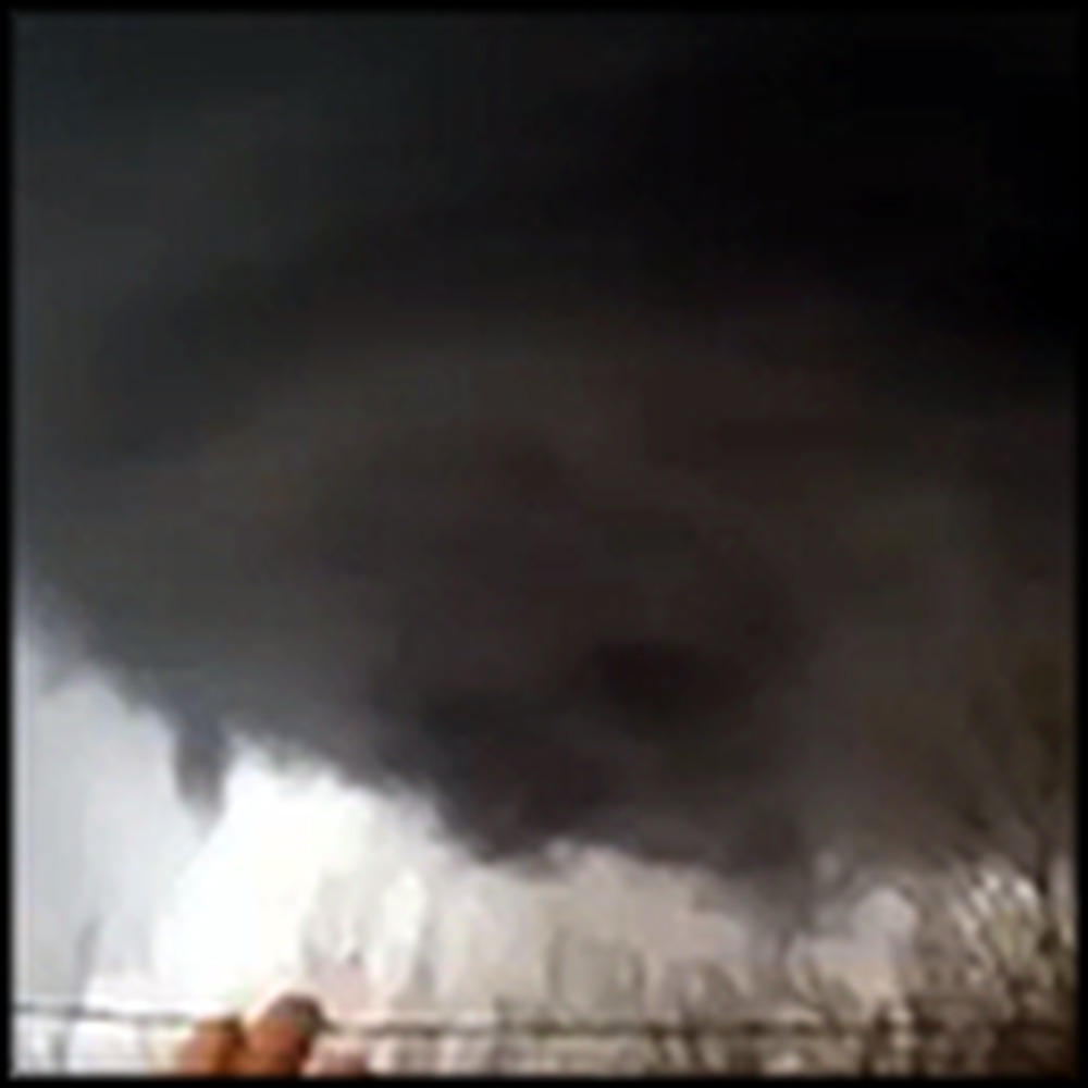 Woman Prays During a Vicious Tornado