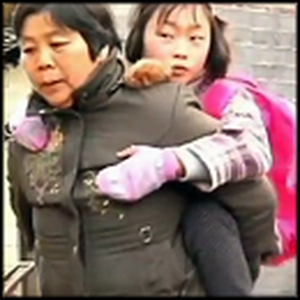 Woman Carries her Disabled Granddaughter Over Mountains to School - Unbelievable