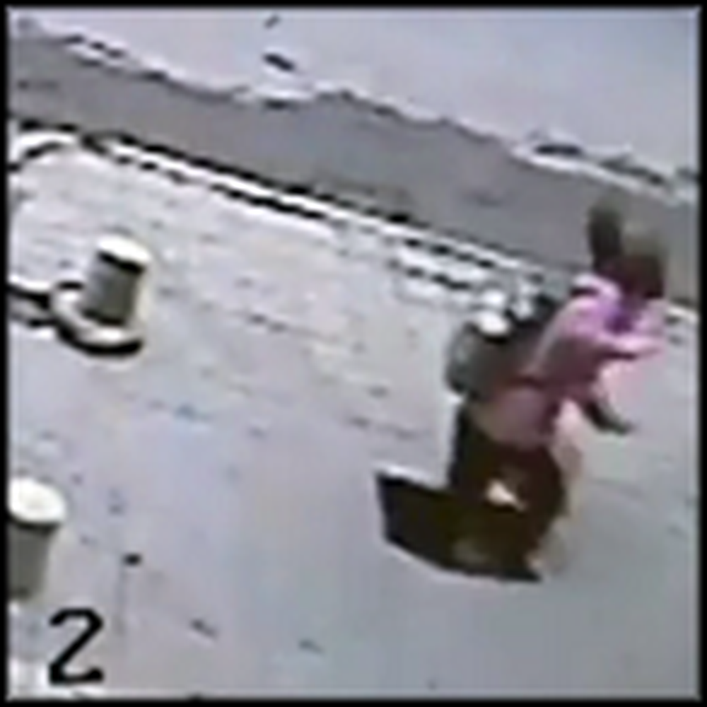 Taxi Driver Saves a Girl Who Falls Through the Sidewalk