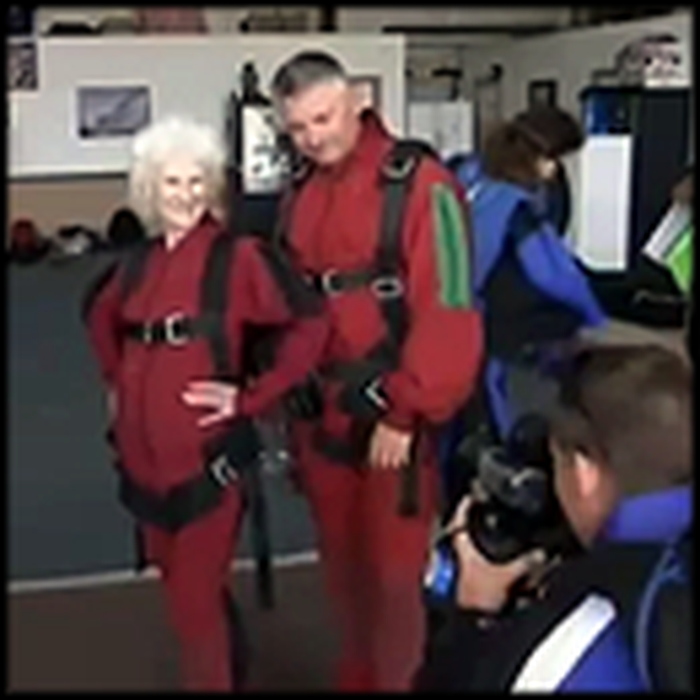 Inspiring 80 Year Old Minister Sky Dives with her Son