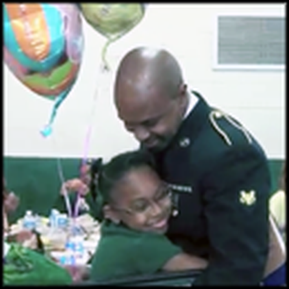 Singing Sailor Surprises his Daughter on her Birthday
