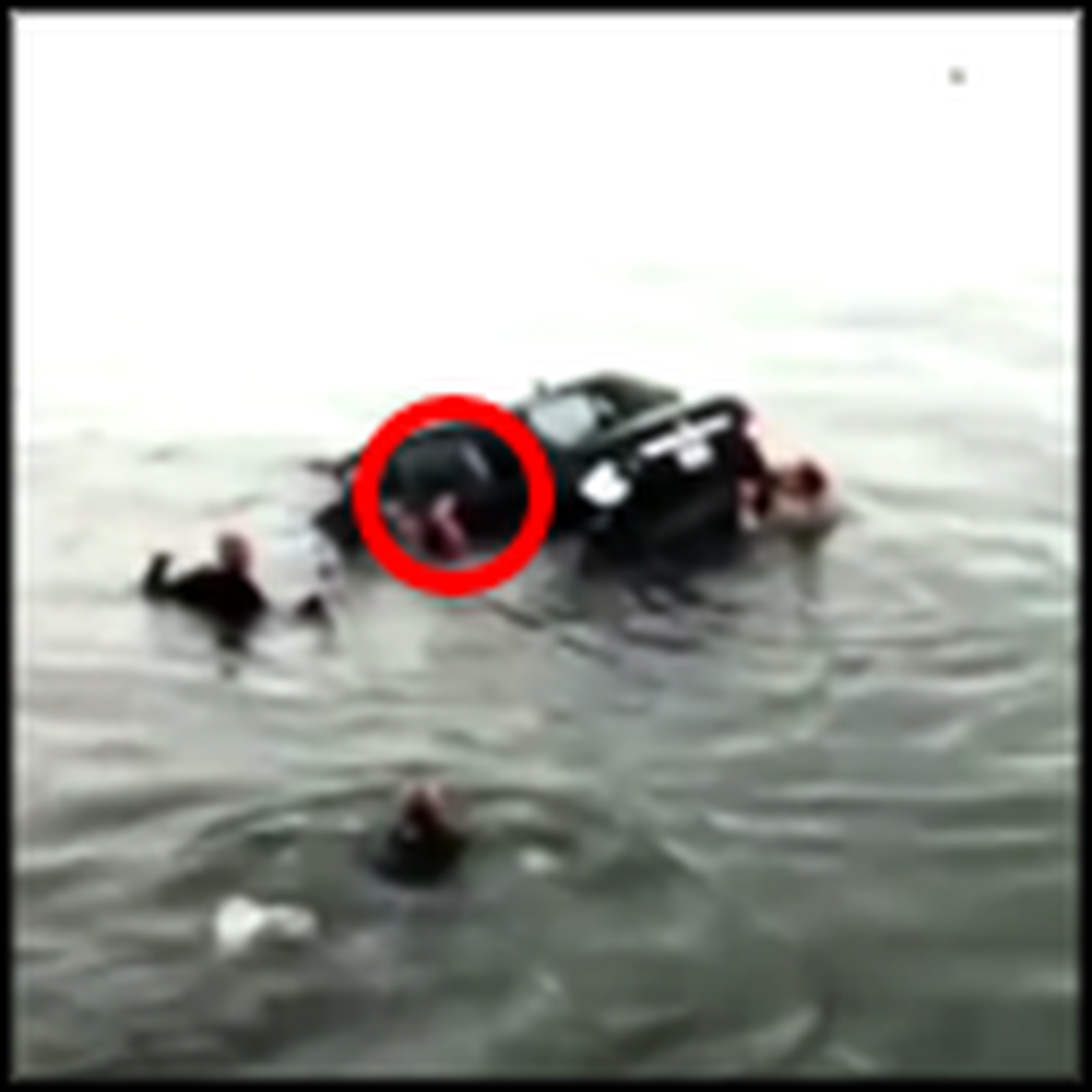 84 Year Old Sinking in her Car is Rescued At the Last Possible Second