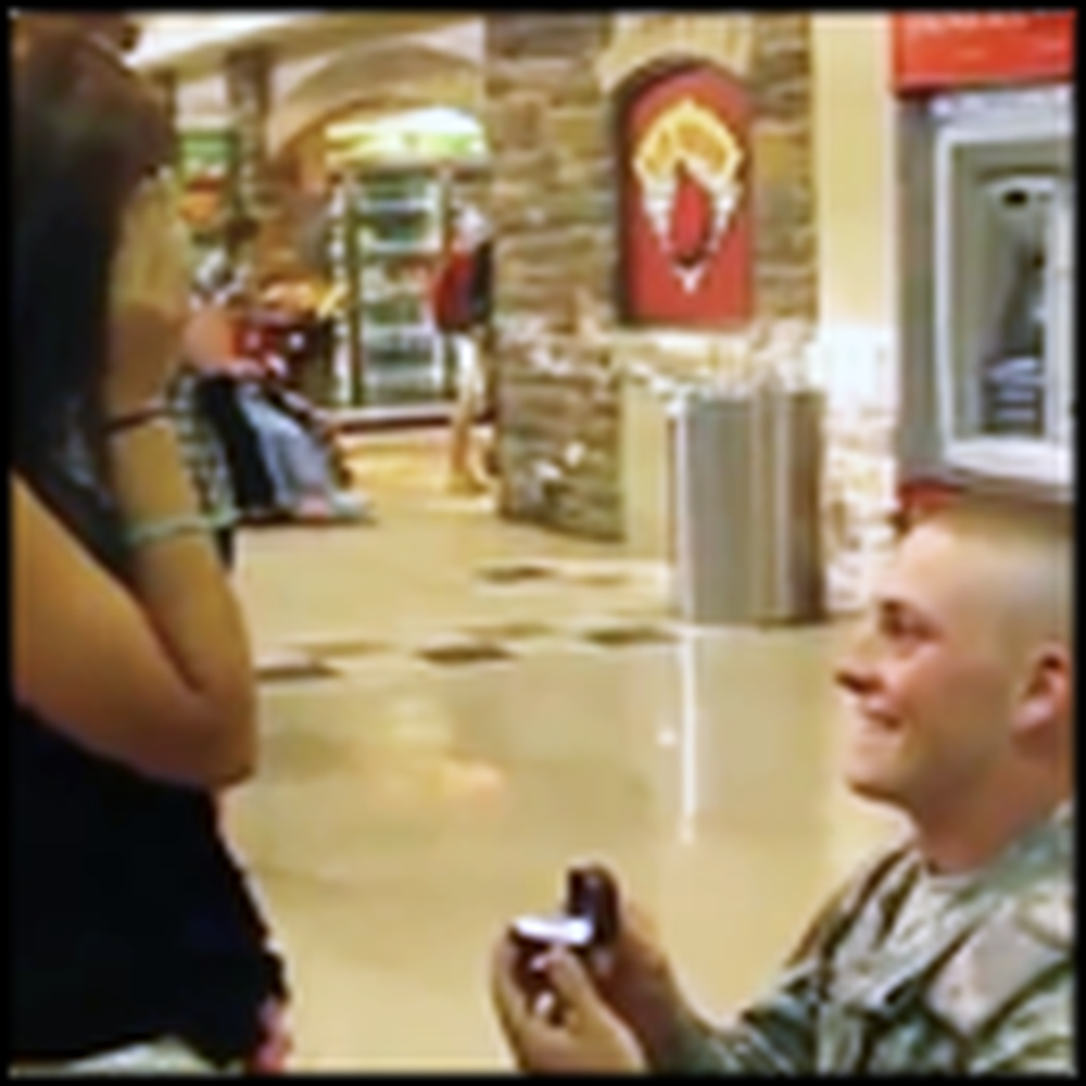 One Soldier Gives His Girlfriend a Surprise She'll Never Forget