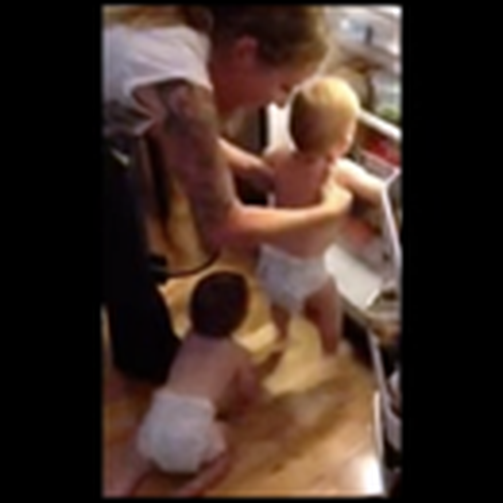 The Cutest Twins Play a Little Trick on Their Mother