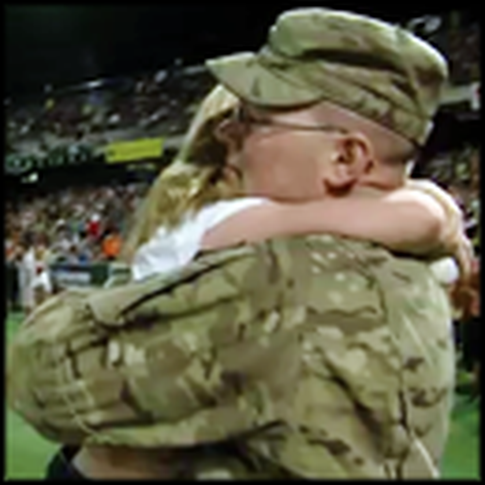 Soldier Gives His Daughter an Amazing Surprise at a Baseball Game