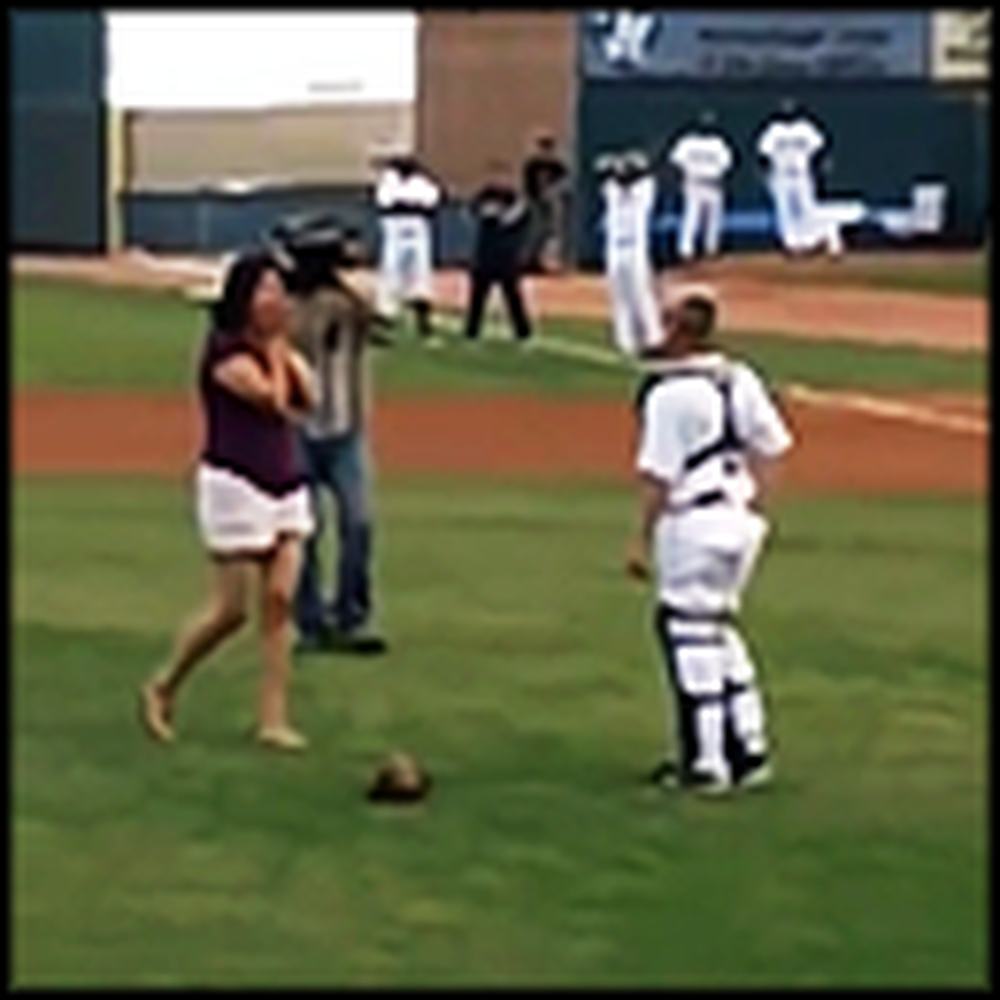 Soldier Surprises Girlfriend at a Baseball Game - and Does Something Crazy