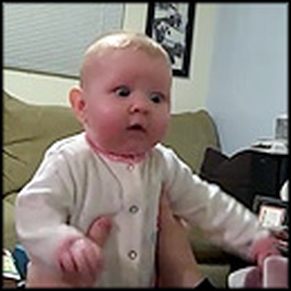 Baby Has the Cutest Reaction to Hearing Vacuum for the First Time