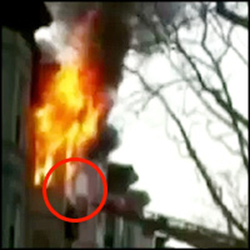 Firefighter Risks His Life to Save a Fellow Rescuer From the Flames