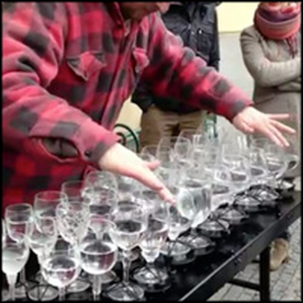 Street Artist Makes Heavenly Music With Crystal Glasses