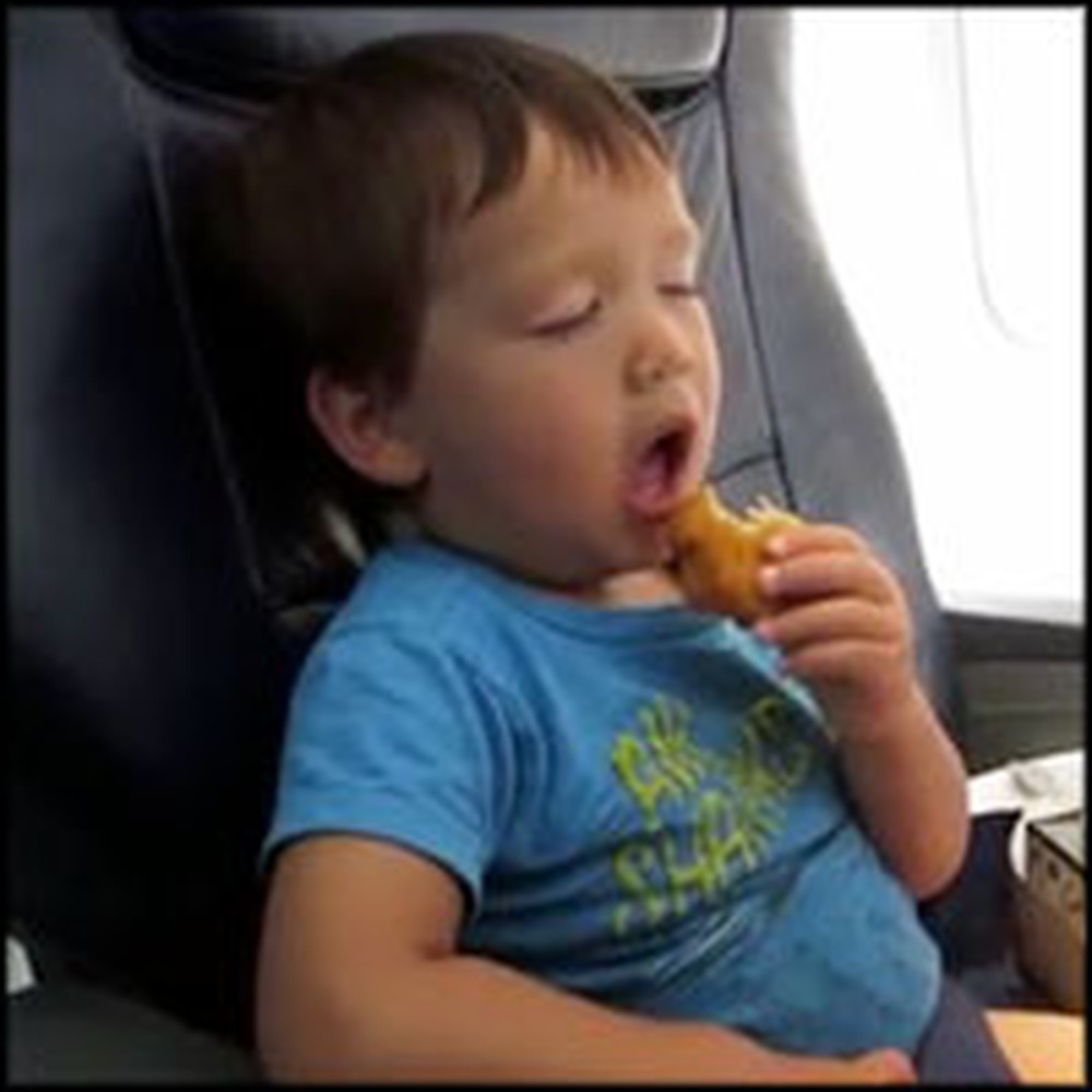 Cute Baby Falls Asleep While Eating a Chicken Nugget