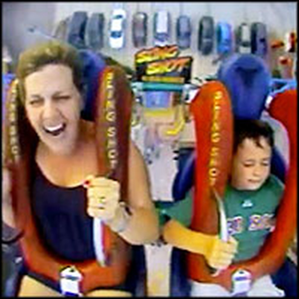 Mom Does Something Awesome for Her Son and Rides a Roller Coaster