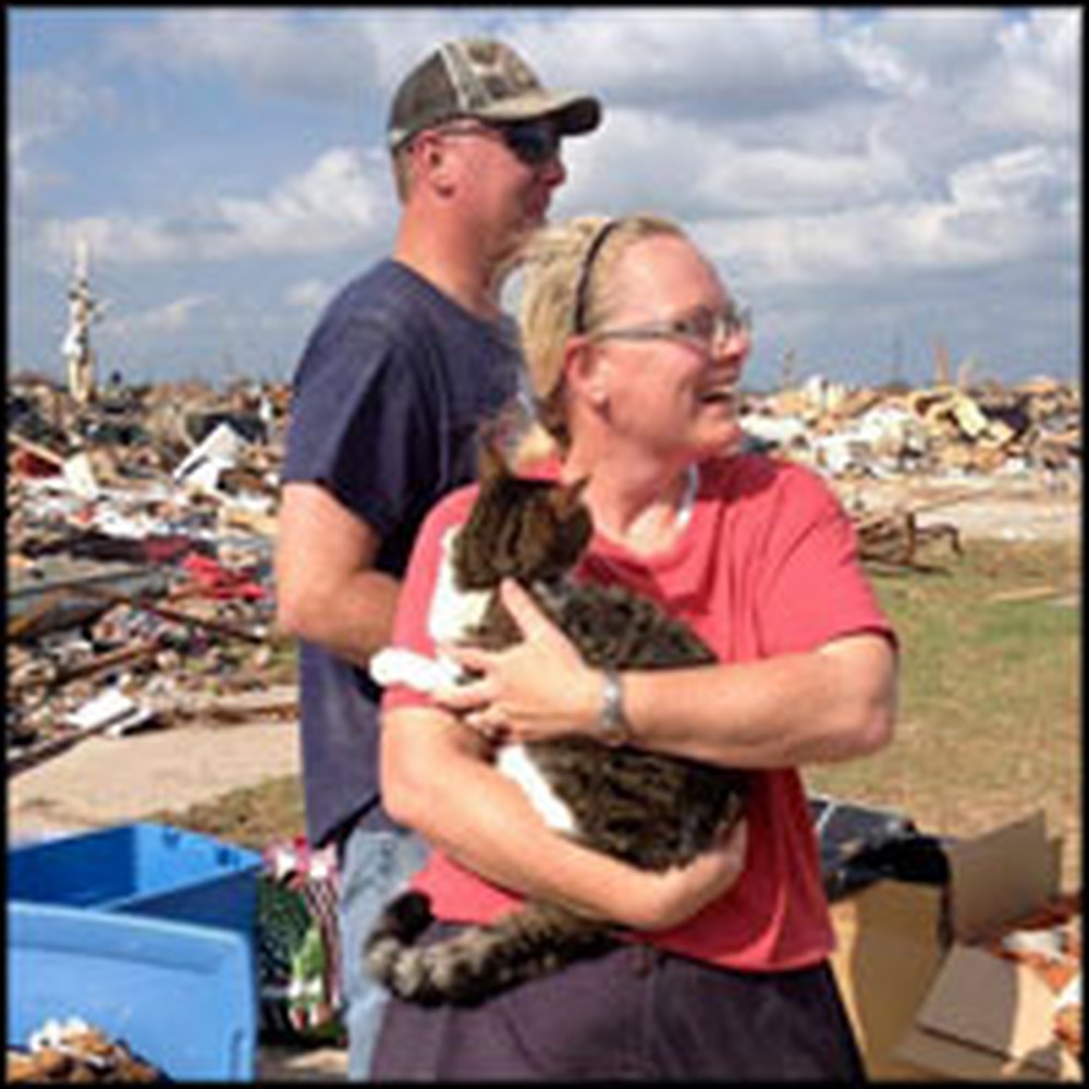 Cat Buried in Tornado Rubble for 6 Days is Rescued by Boy Scout