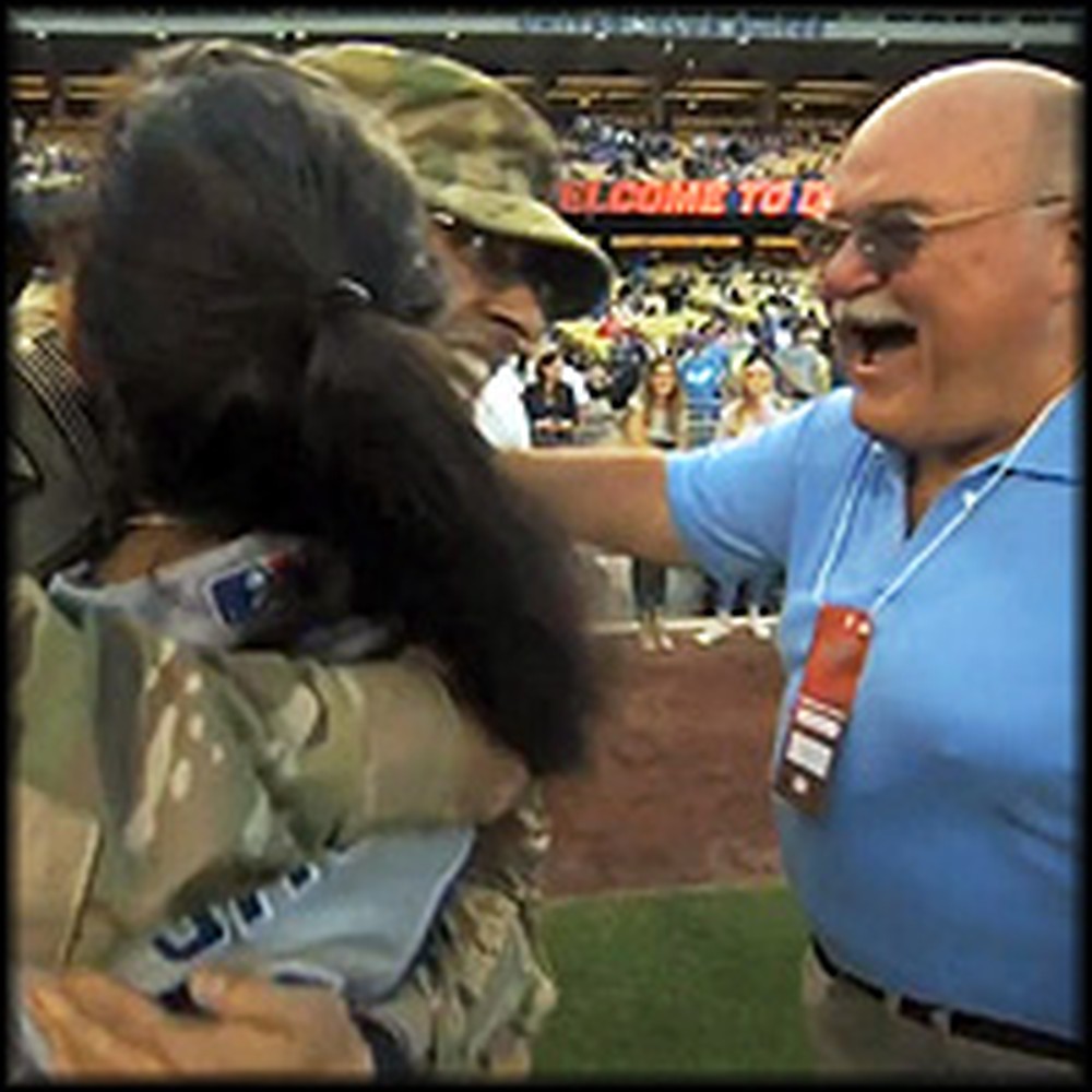 Soldier Happily Surprises His Parents at a MLB Game