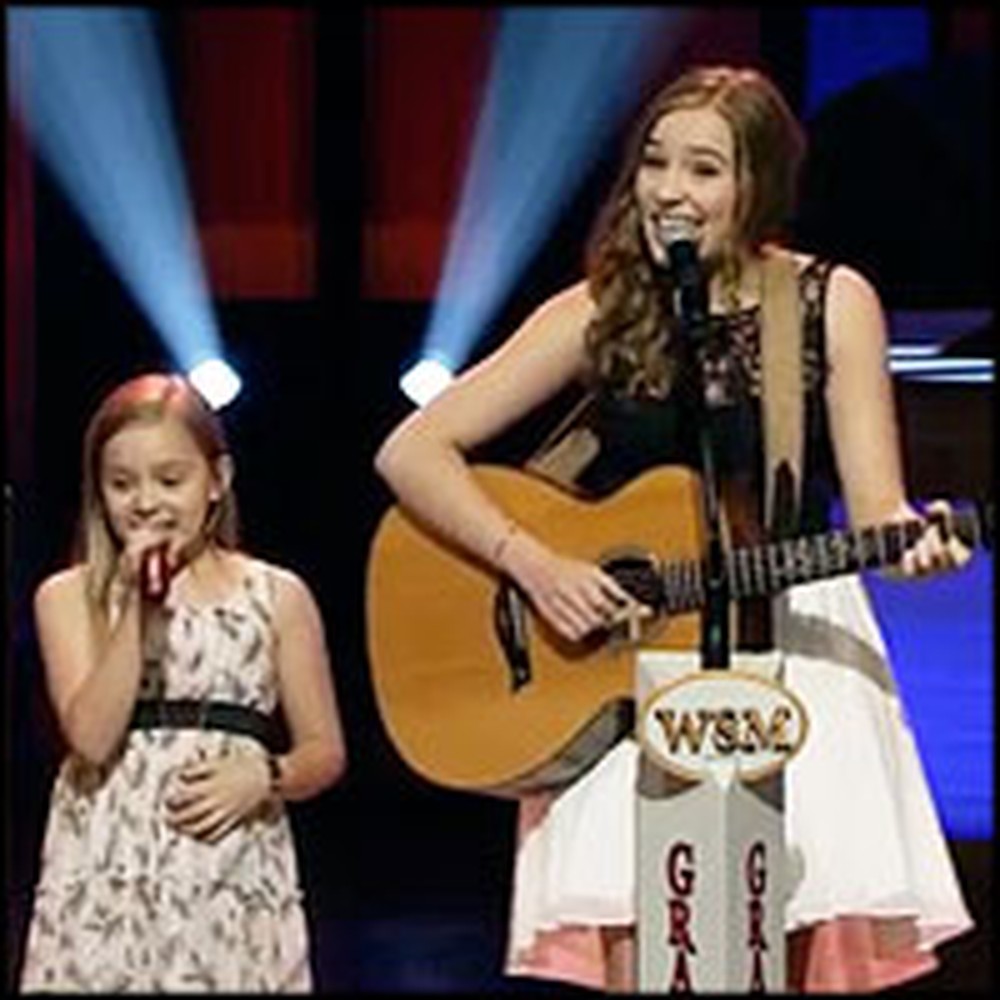 2 Singing Sensation Sisters Perform on the Opry Stage