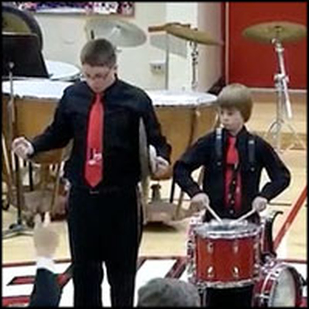 Patriotic Boy Does Something Awesome After Mid-Performance Mistake
