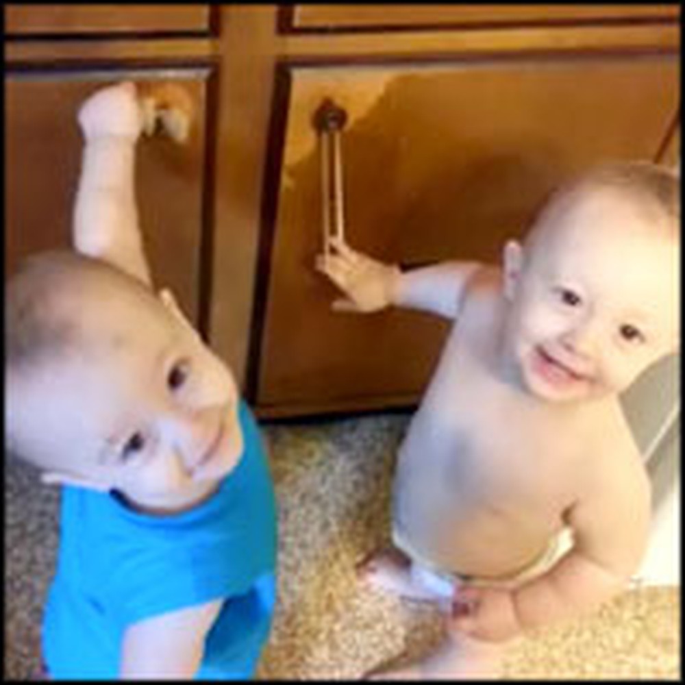 Twin Babies Have a Blast Playing With a Simple Household Item