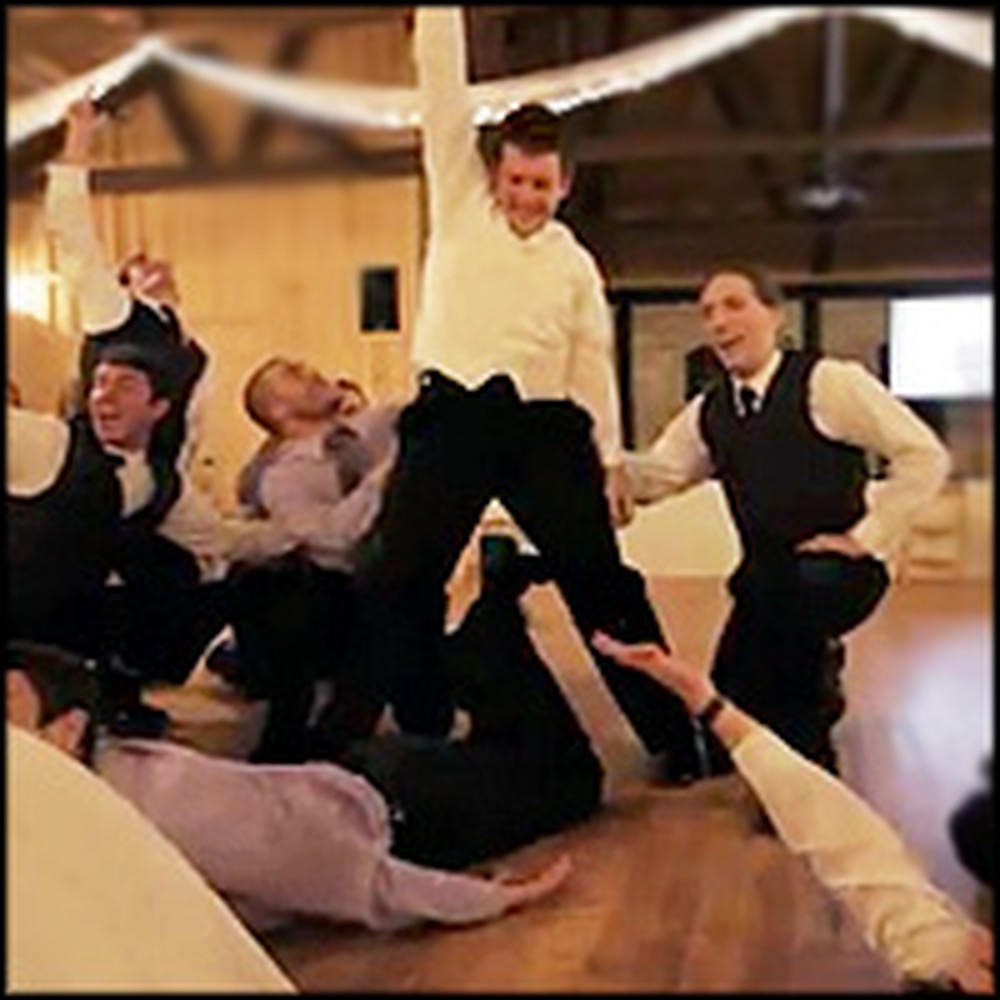 Handsome Groomsmen Perform a Perfectly Choreographed Dance for the Bride
