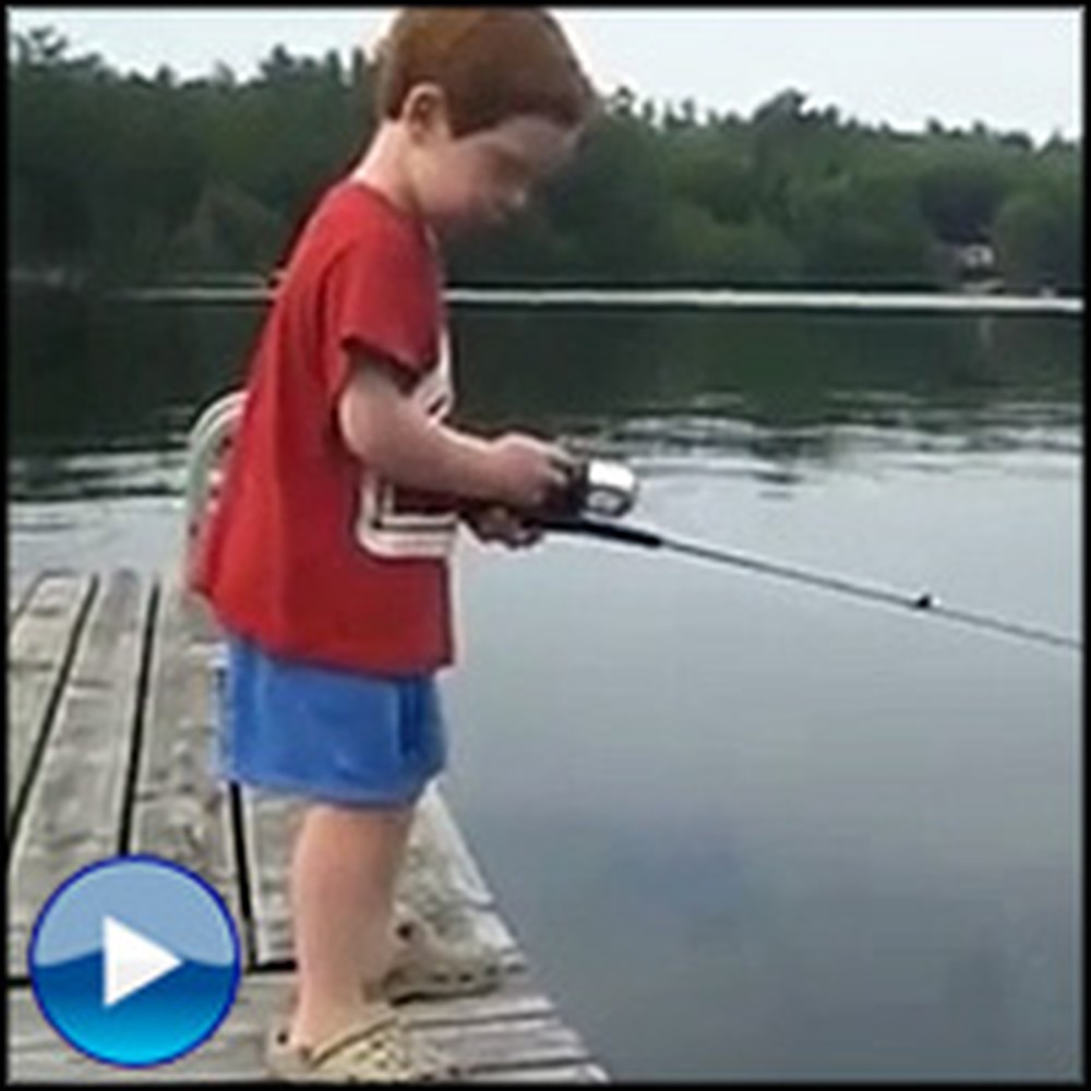 God Helps a Little Boy Catch a Fish in Record Time