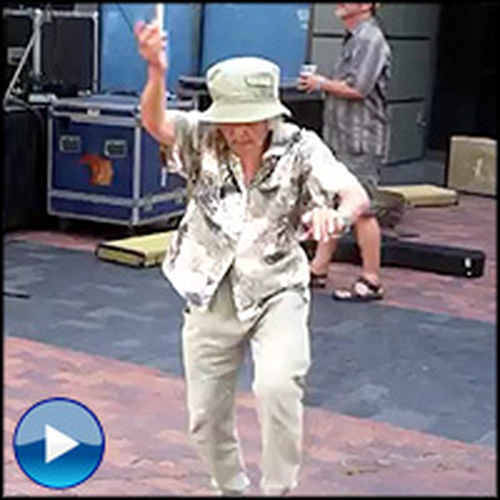 World's Happiest Grandma LOVES to Dance - You are Going to Get a Kick Out  of This!