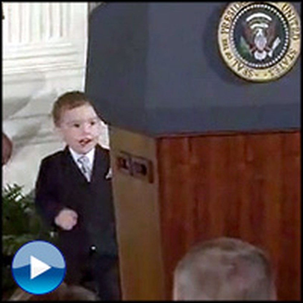 Soldier's Son Steals the Spotlight From President Obama... Just Too Cute!