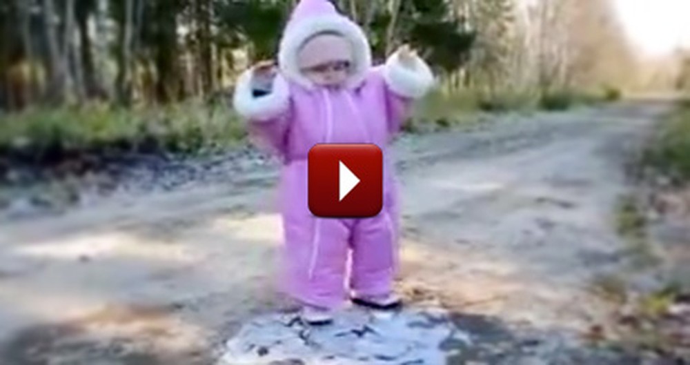 When an Adorable Toddler Sees Ice for the First Time, The Funniest Thing Happens