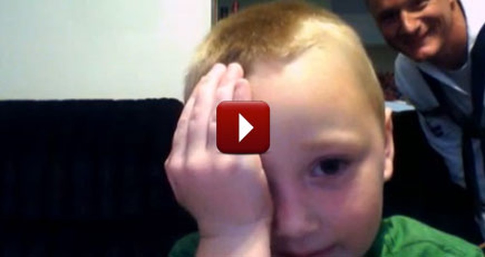 Little Boy Gets a Heartwarming Surprise While on Web Cam
