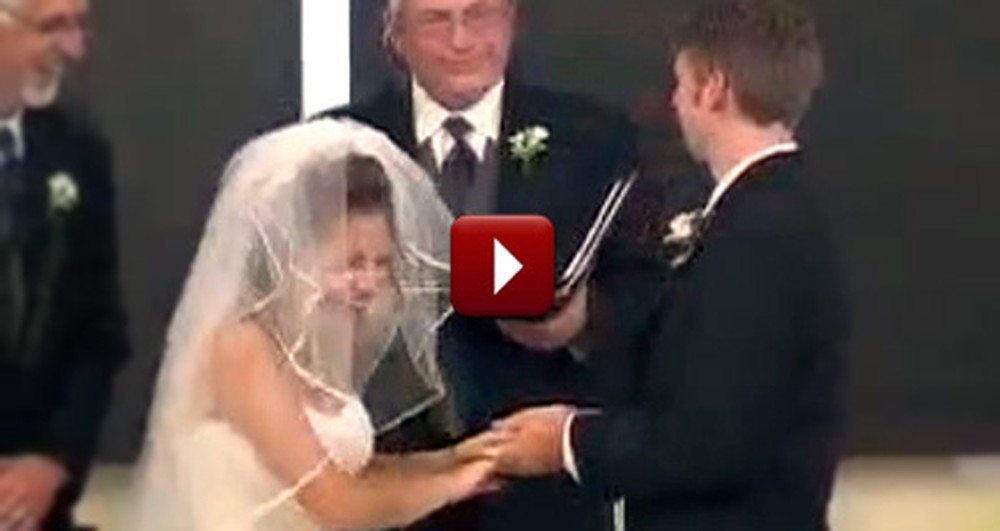 Cute Bride and Groom Can't Stop Laughing During Their Vows