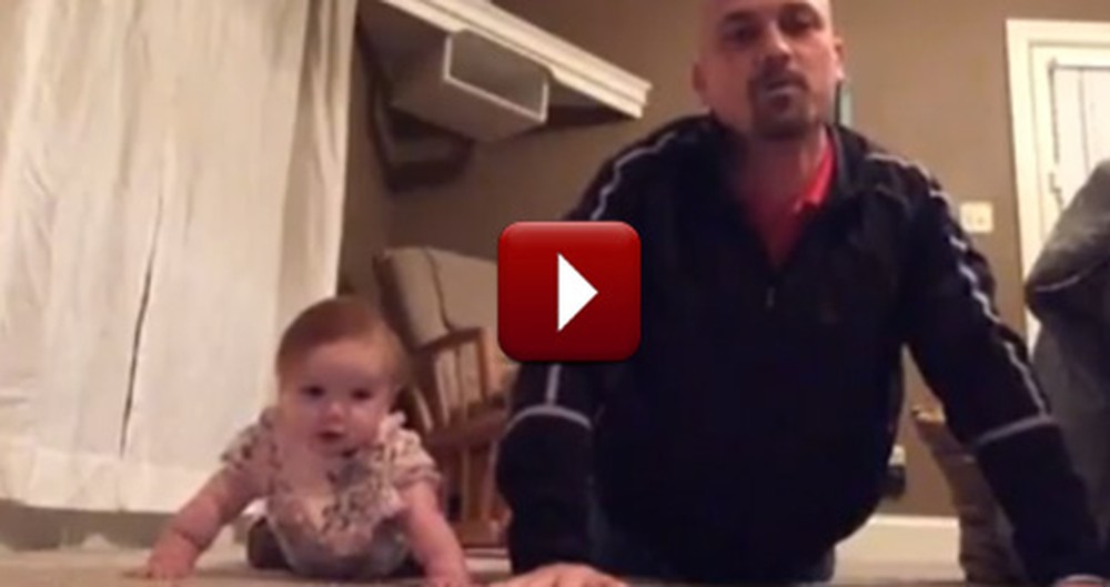 Adorable Baby and Awesome Dad Share their Hilarious Workout Routine--So Cute!