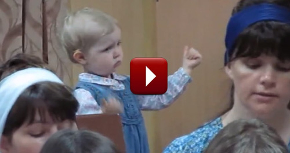 Little Girl Adorably Conducts the Church Choir -- So Sweet!