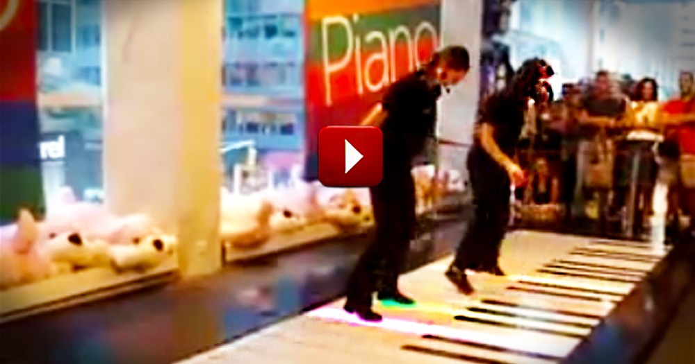 The Coolest Piano Duet You'll Ever See Performed on a Giant Piano