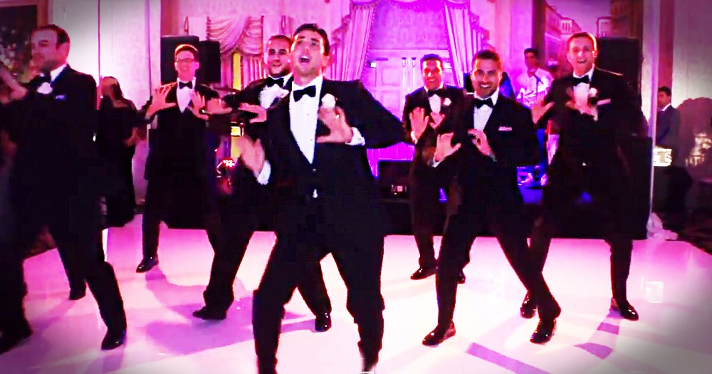 This Groom Is About To Give His Bride 1 Awesome Surprise. And He's Got Some Serious Moves!