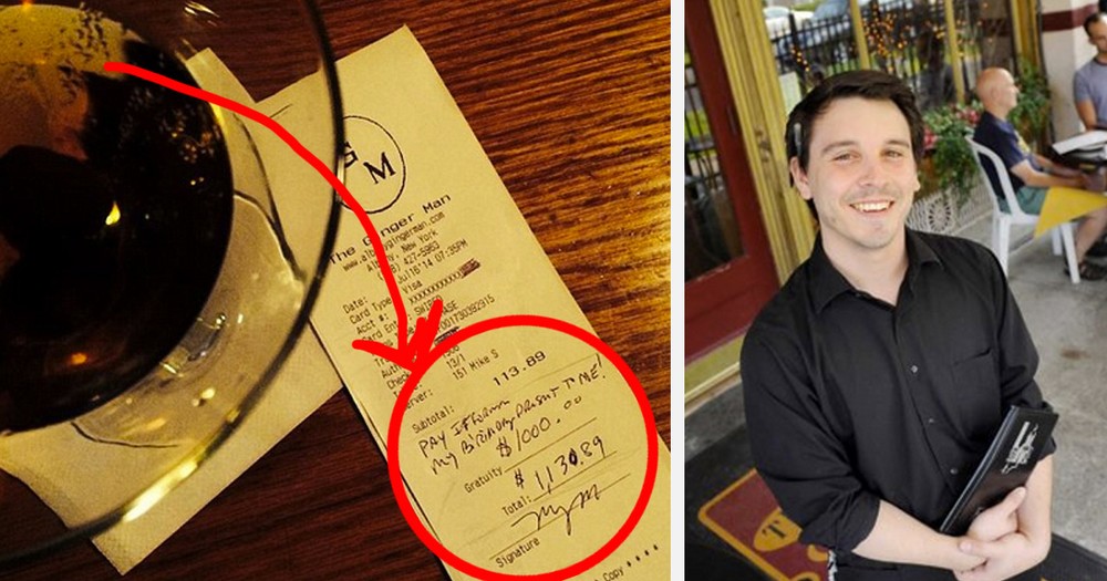 This Waiter Got The Surprise of A Lifetime from a Complete Stranger. And It Wasn't HIS Birthday!