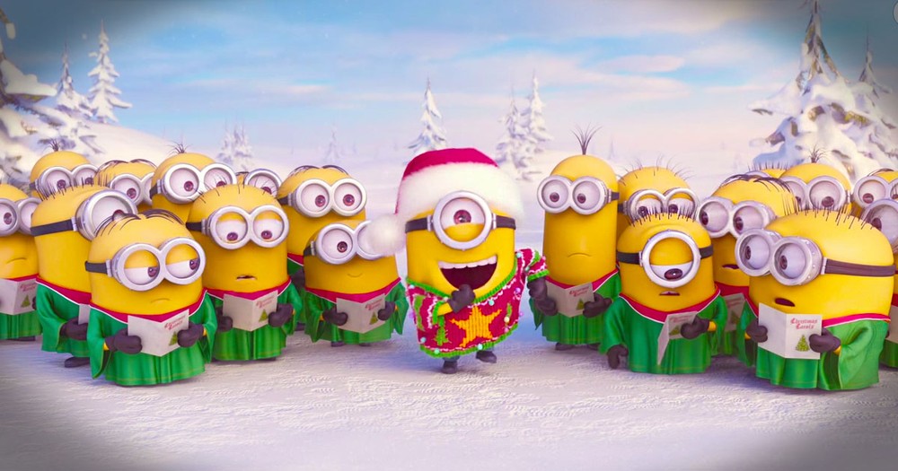The Minions Sing A Christmas Carol To Say Merry Christmas