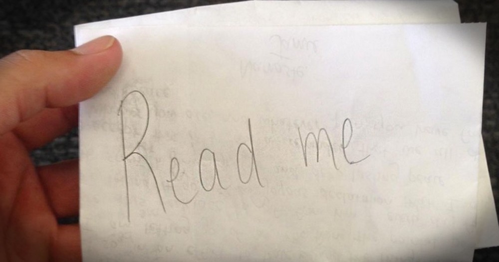 A Man Found A Note That Just Said 'Read Me.' What It Said Inside Shocked Him To His Core!