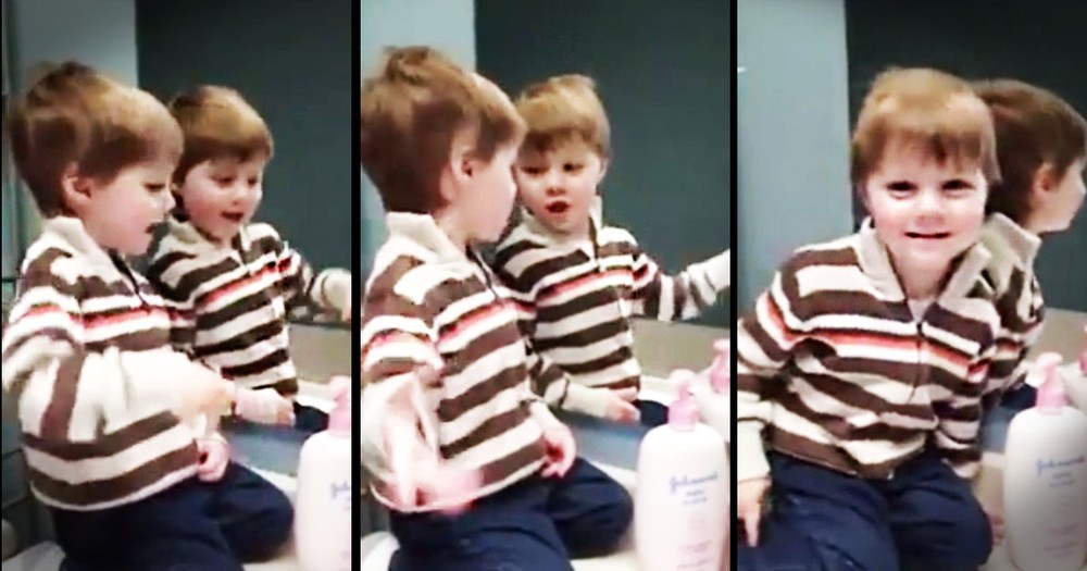 Little Boy Adorably Sings 'Jesus Loves Me' To Cutest Audience!