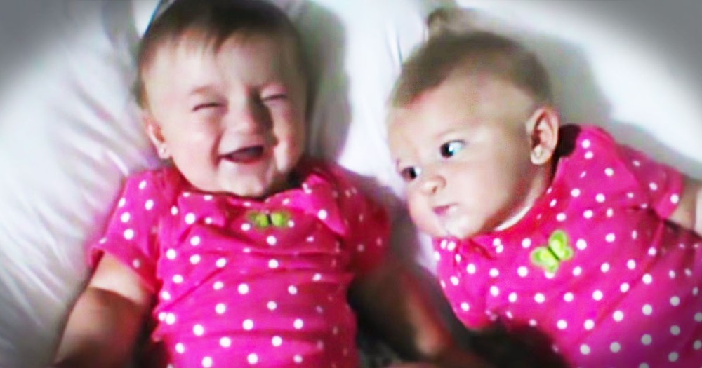 Funny Baby Makes Her Twin Sister Laugh With THIS!