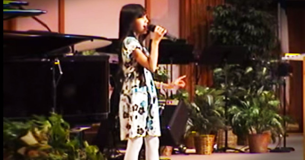 Young Girl Beautifully Sings My Redeemer Lives
