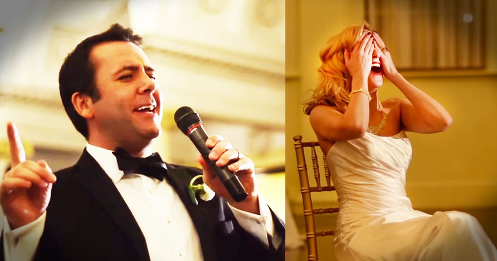 Groom Takes The Mic And SHOCKS His Bride!
