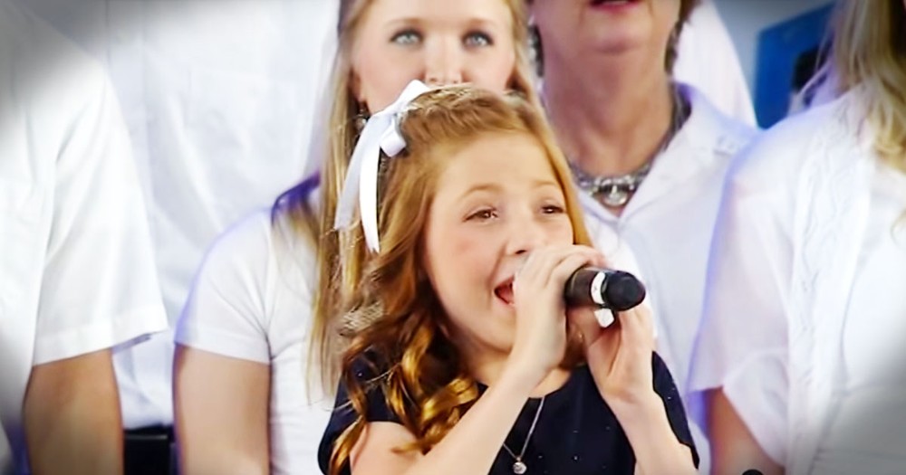 11-Year-Old Sings National Anthem. . .With A CHOIR!
