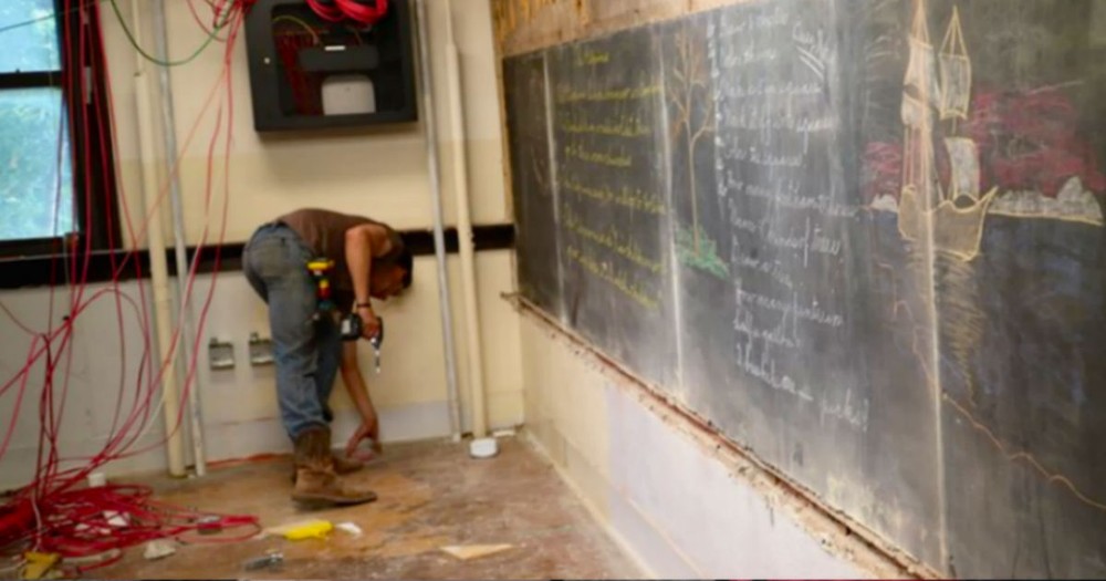 What He Uncovered Beneath This Schoolâ€™s Chalkboards Will Amaze You!